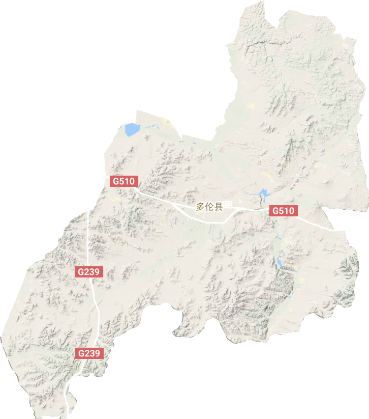 多伦县地形地图