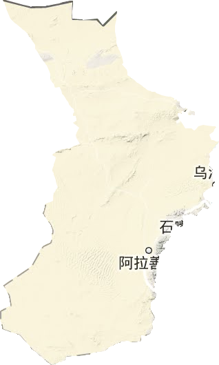 阿拉善左旗地形地图