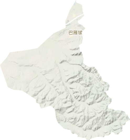 大雁镇地形地图