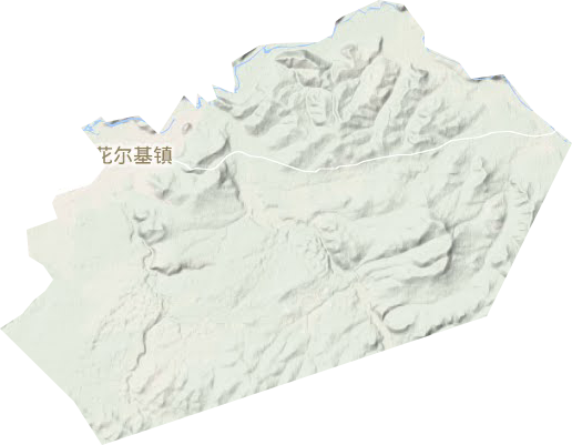 红花尔基镇地形地图
