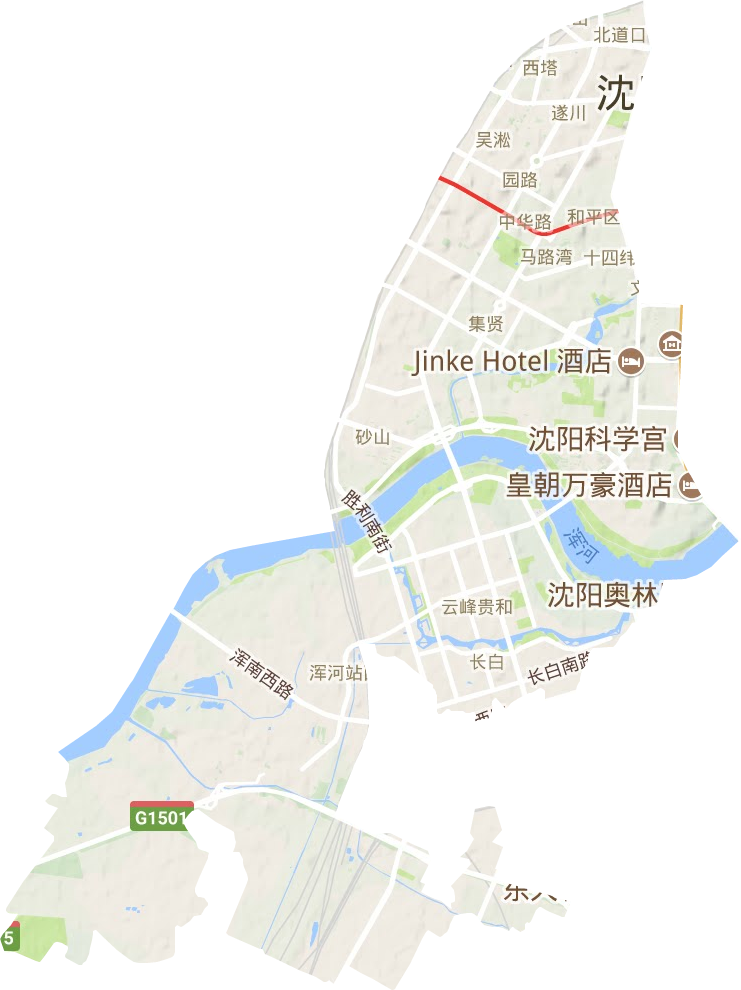 和平区地形地图