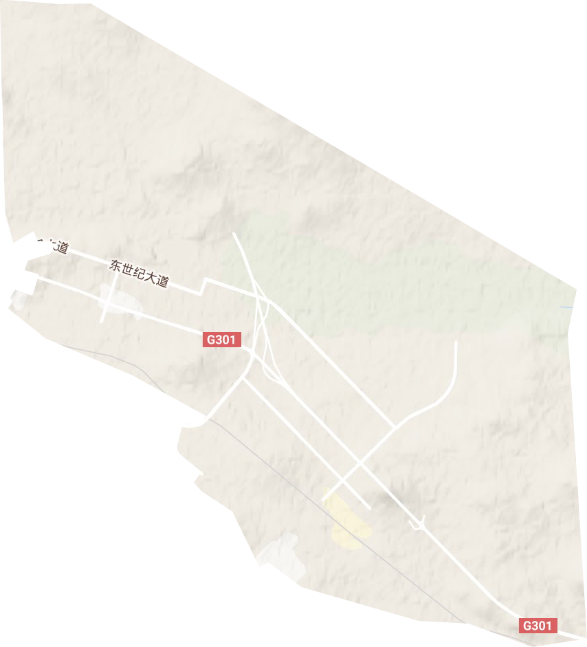 东山街道地形地图