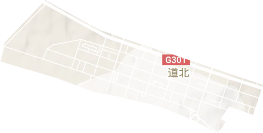 道北街道地形地图