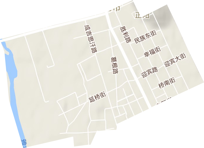 正阳街道地形地图