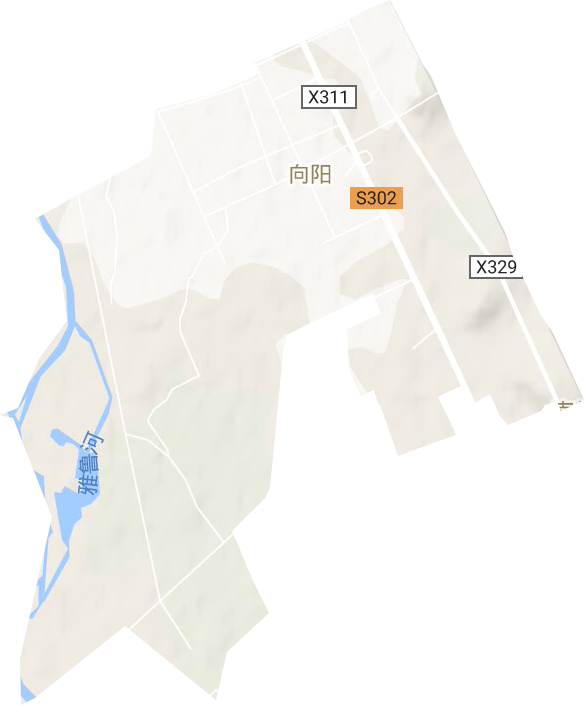 向阳街道地形地图