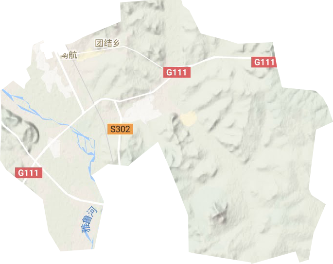 高台子街道地形地图