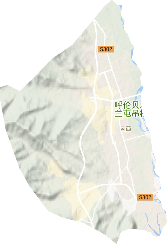 河西街道地形地图