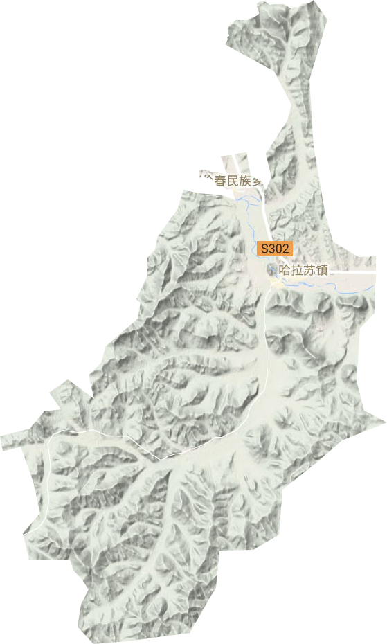 鄂伦春民族乡地形地图