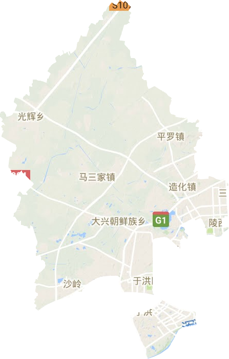 于洪区地形地图