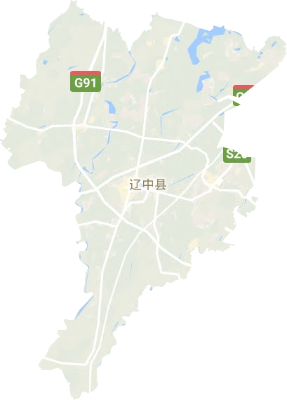 辽中区地形地图