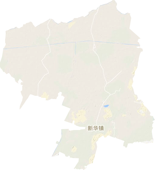 新华镇地形地图