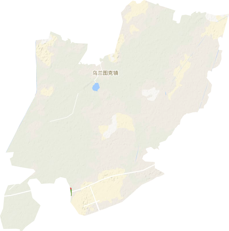乌兰图克镇地形地图