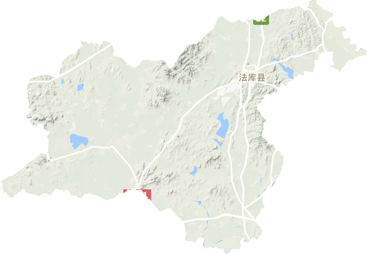 法库县地形地图