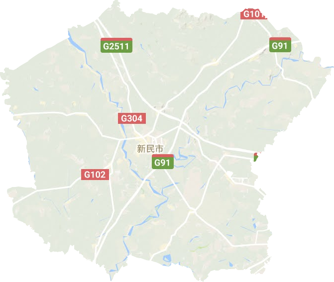 新民市地形地图