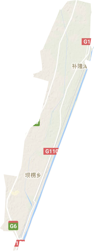 补隆淖镇地形地图