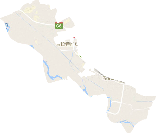 乌拉山镇地形地图