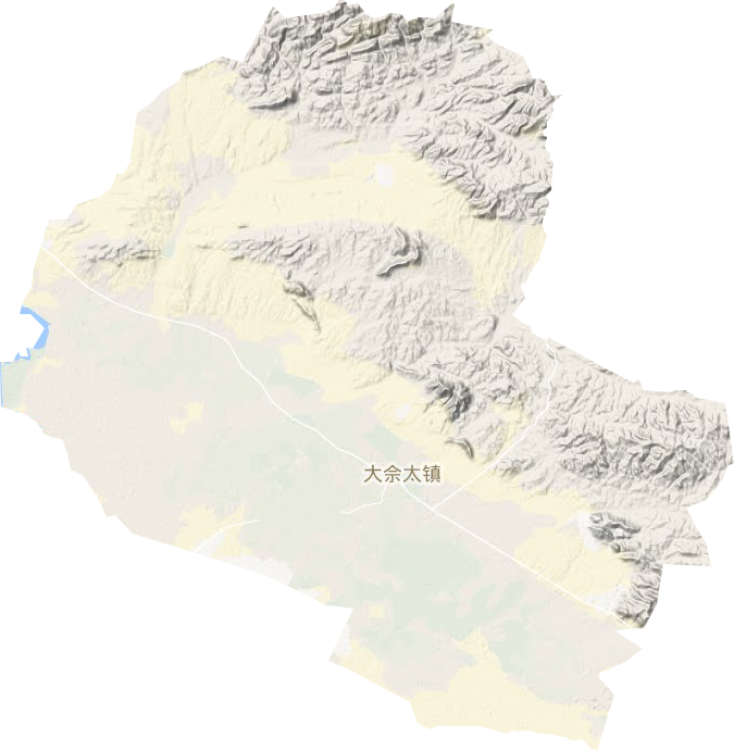 大佘太镇地形地图