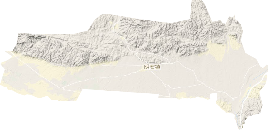 明安镇地形地图
