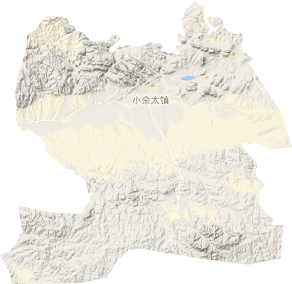 小佘太镇地形地图