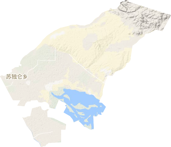 苏独仑镇地形地图