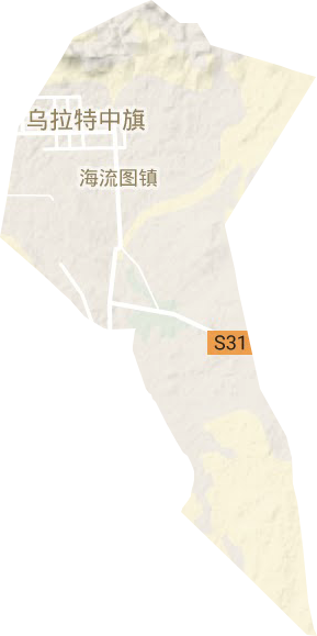 海流图镇地形地图