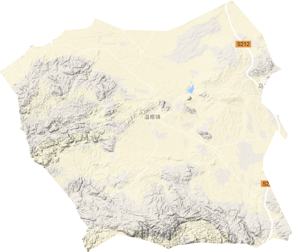 温更镇地形地图