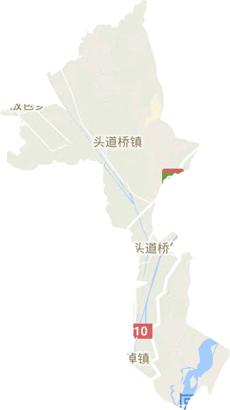 头道桥镇地形地图