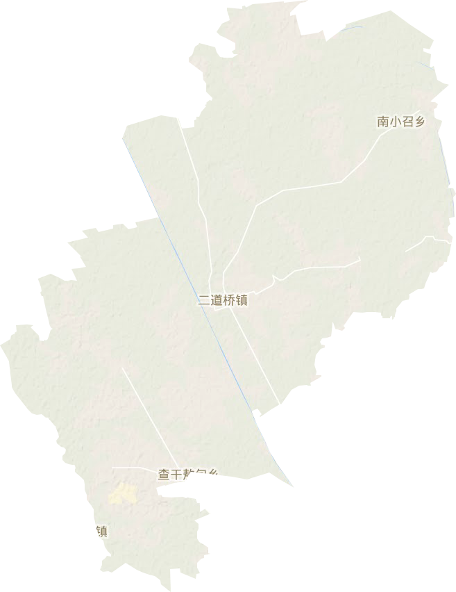二道桥镇地形地图