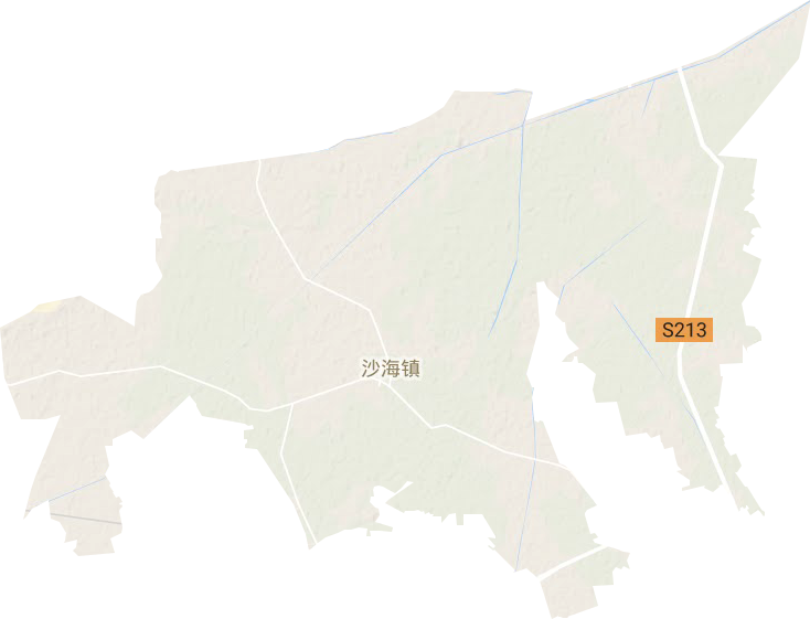 沙海镇地形地图
