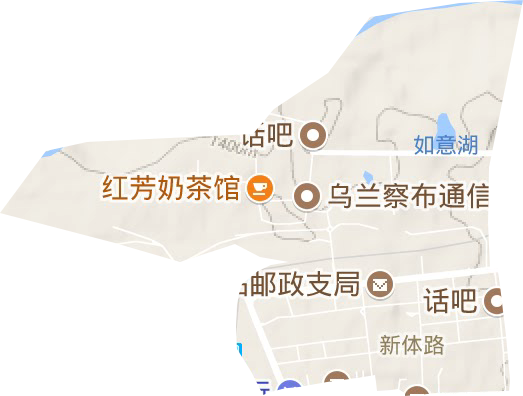 新体路街道地形地图