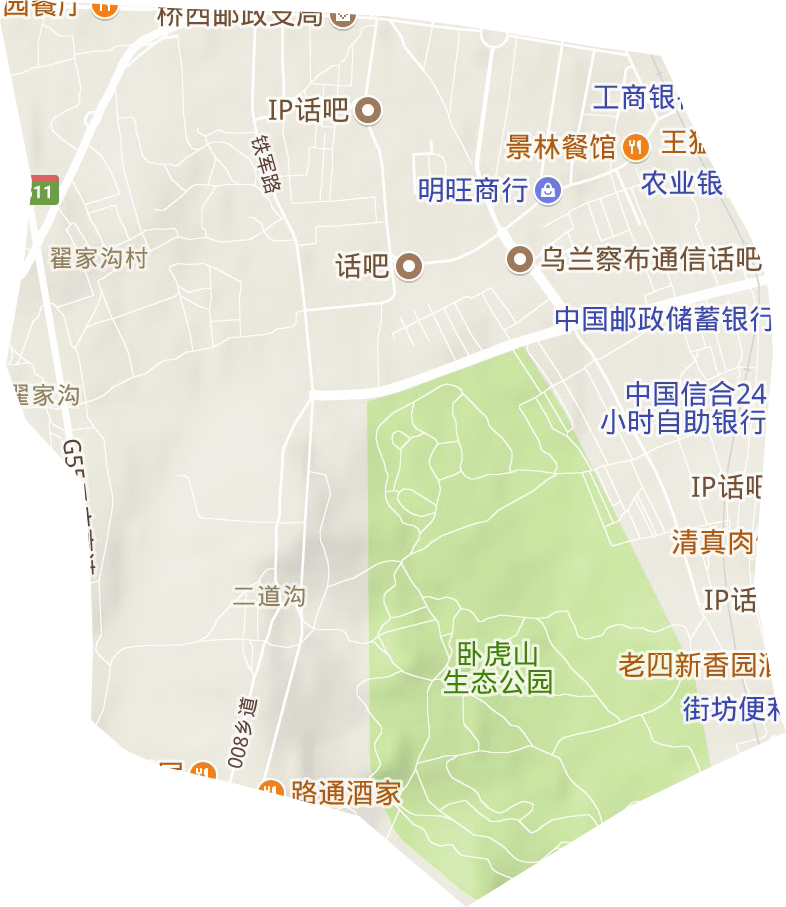 新华街街道地形地图