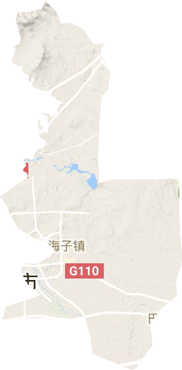 白海子镇地形地图