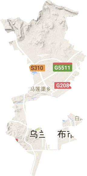 马莲渠乡地形地图