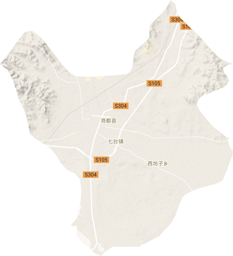 七台镇地形地图