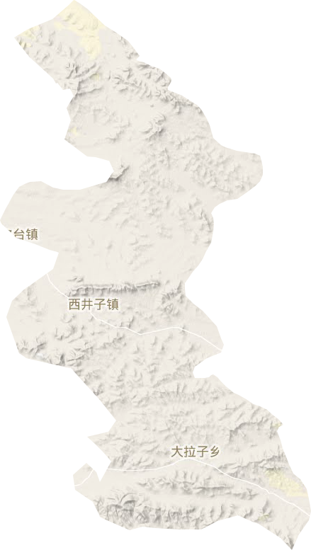 西井子镇地形地图