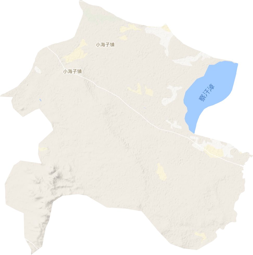 小海子镇地形地图