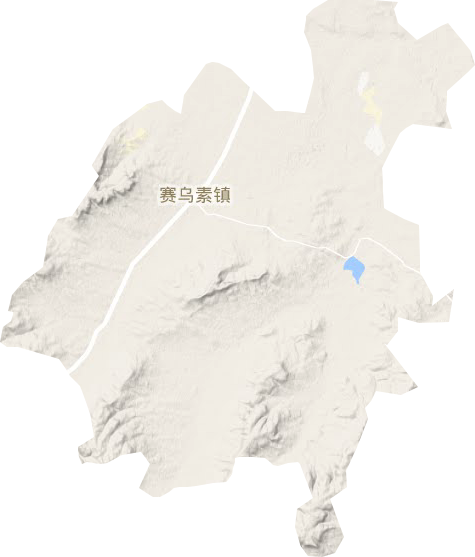 赛乌素镇地形地图