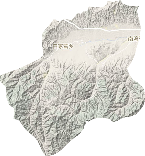 店子镇地形地图