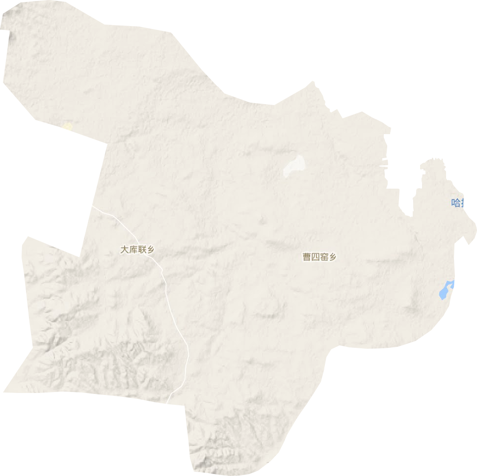 大库联乡地形地图