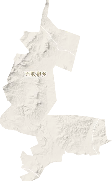 五股泉乡地形地图