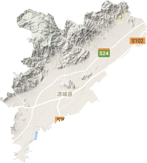 岱海镇地形地图