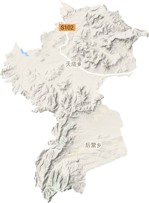 天成乡地形地图