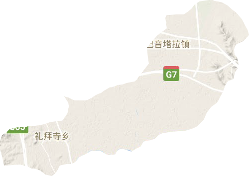 巴音塔拉镇地形地图