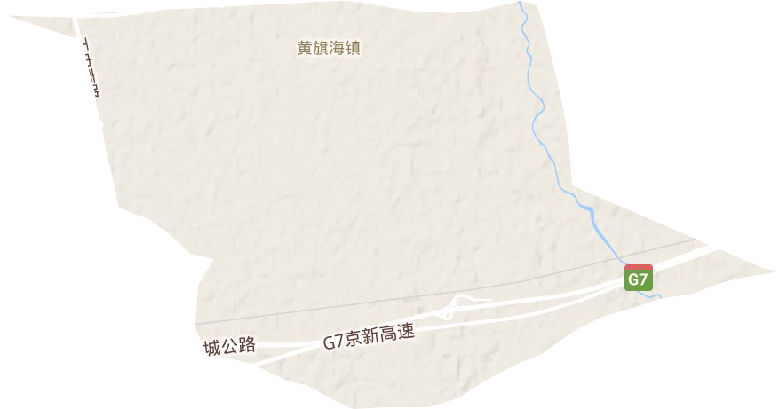 黄旗海镇地形地图