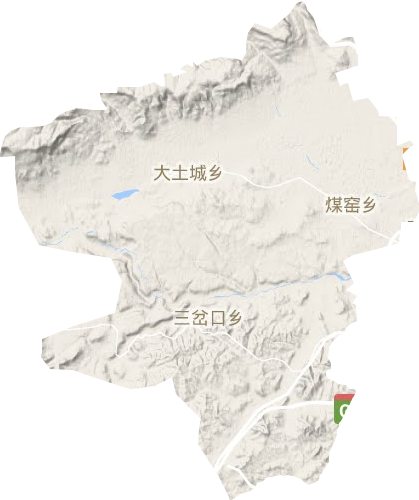 三岔口乡地形地图