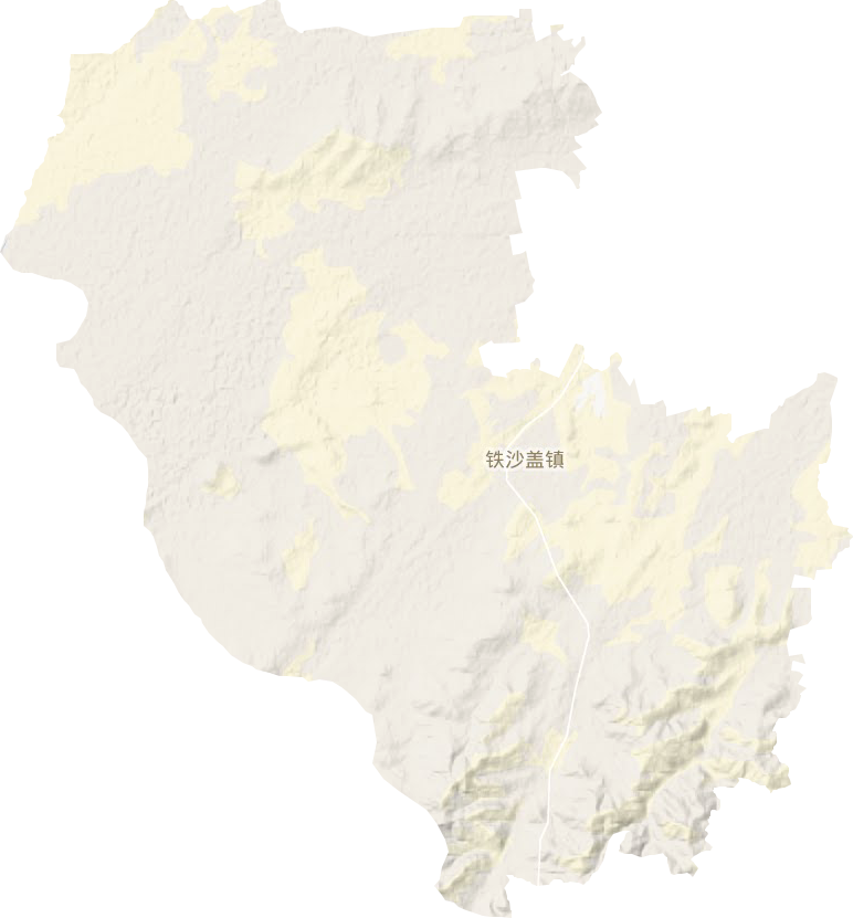 铁沙盖镇地形地图