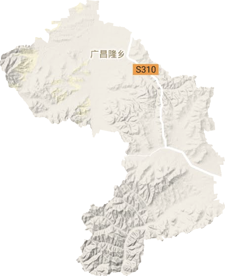 黄羊城镇地形地图