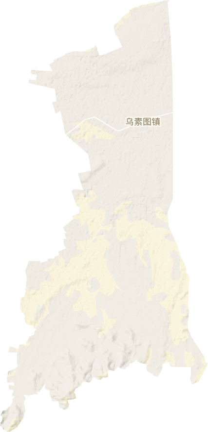 乌素图镇地形地图