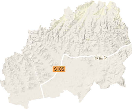 宏盘乡地形地图