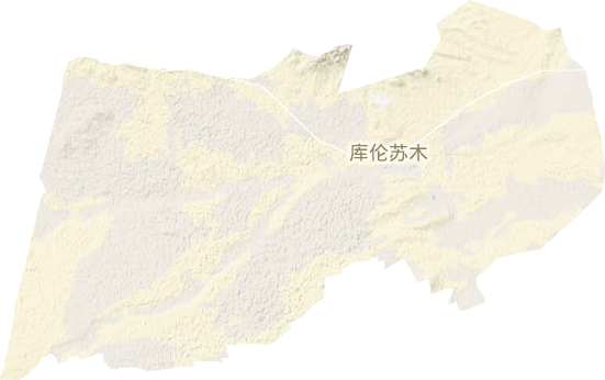 库联苏木地形地图